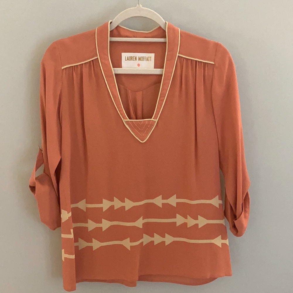 Lauren Moffatt 100% Silk Blouse, Size S